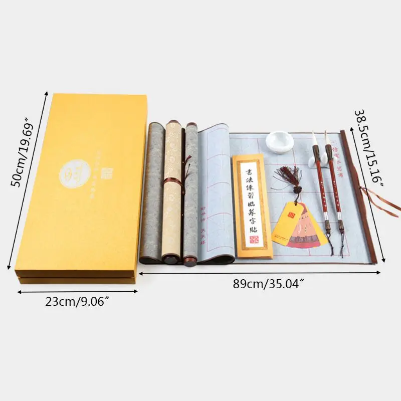 

Reusable Chinese Calligraphy Magic Water Writing Cloth Brush Pens Copybook Bookmark Set Practice H9EB