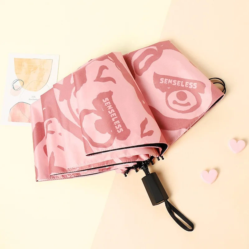 

Female Umbrella Sunny Rain Personality Uv Protection Gift Umbrella for Boys and Girls Fully Automatic Folding Umbrella