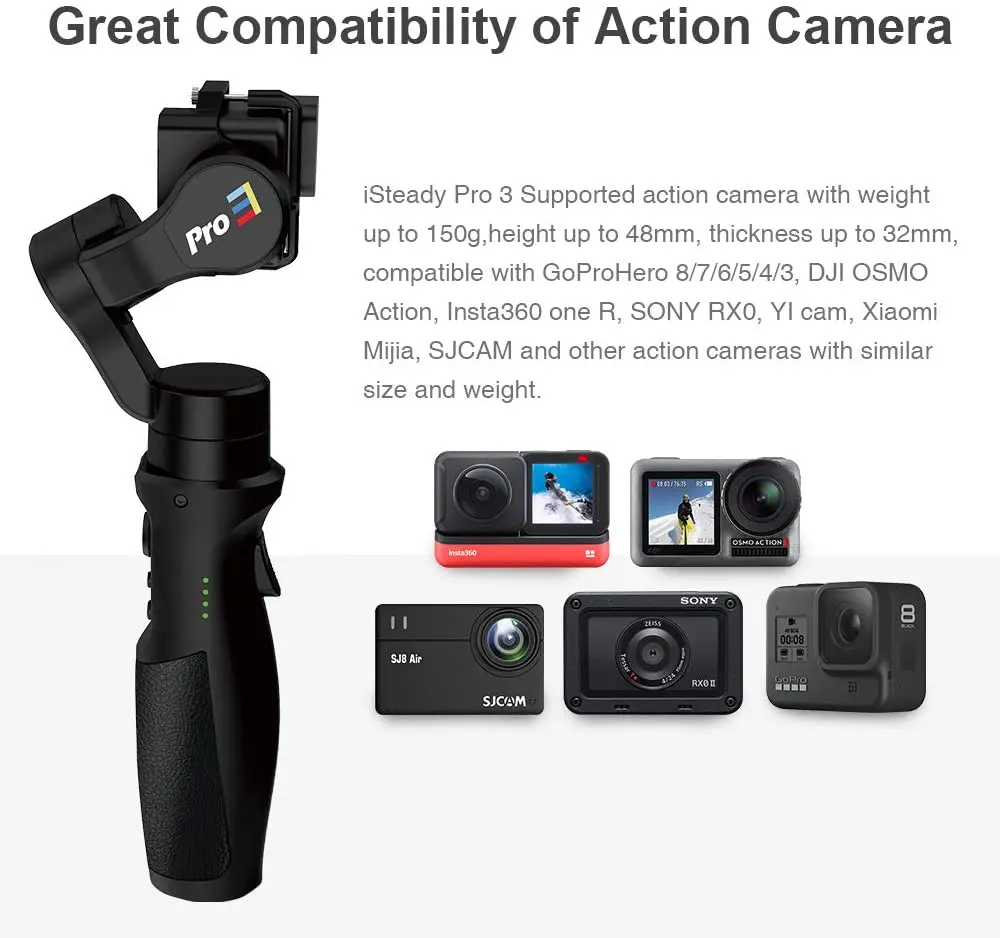 3 осевой стабилизатор Hohem iSteady Pro для экшн камеры GoPro 8 Ручной Стабилизатор Gopro Hero 7 6 5