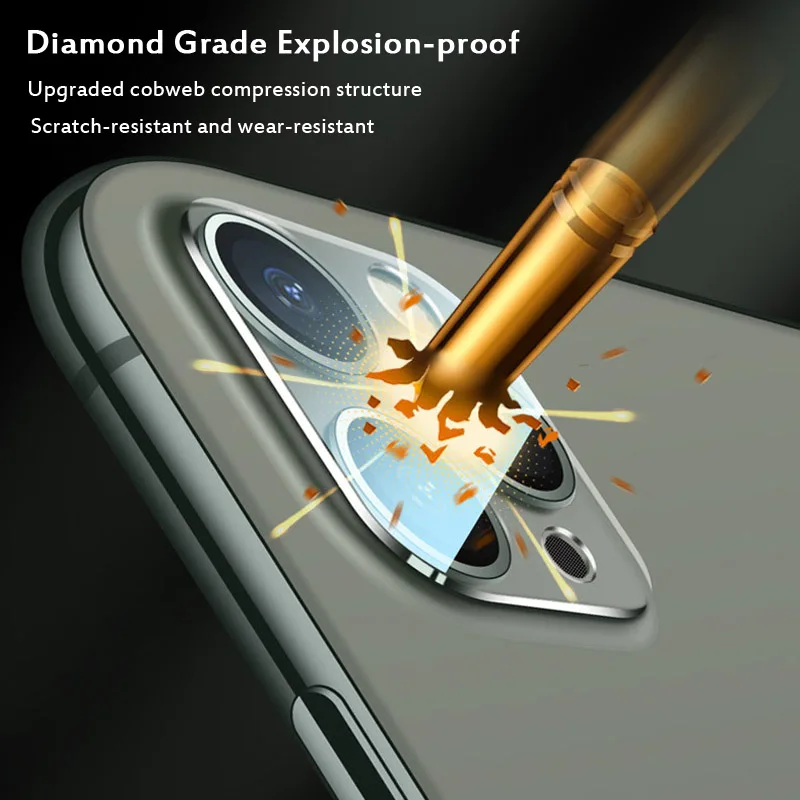 Для iPhone 11 Pro Max 3D объектив камеры полное покрытие Защитное прозрачное закаленное