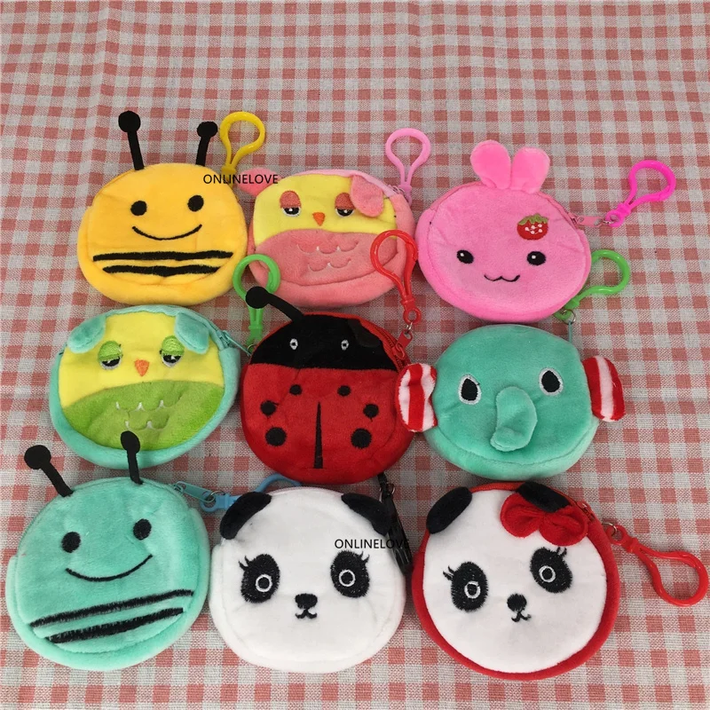 1 шт. плюшевая поясная сумка для монет карманный плюшевый Кошелек 8 см Подарочный |