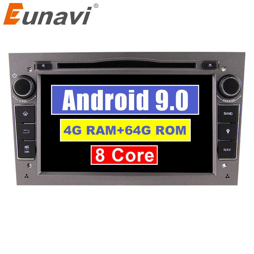 Автомобильный DVD плеер Eunavi 2 Din Android 9 1024*600 HD для Opel Astra Vectra Antara Zafira Corsa мультимедиа GPS