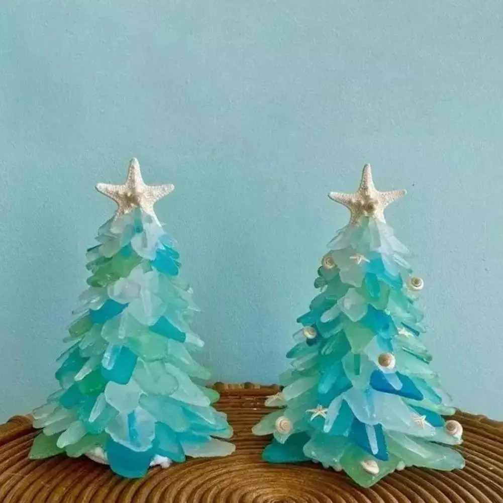

Морская стеклянная Рождественская елка «сделай сам», рождественские украшения для домашвечерние, морской тематики «сделай сам», Рождестве...