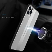 vehicle mounted magnetic suction case for iphone 11 12 13 pro max mini 7 8 plus x xr xs max se 2020 frosted metal case