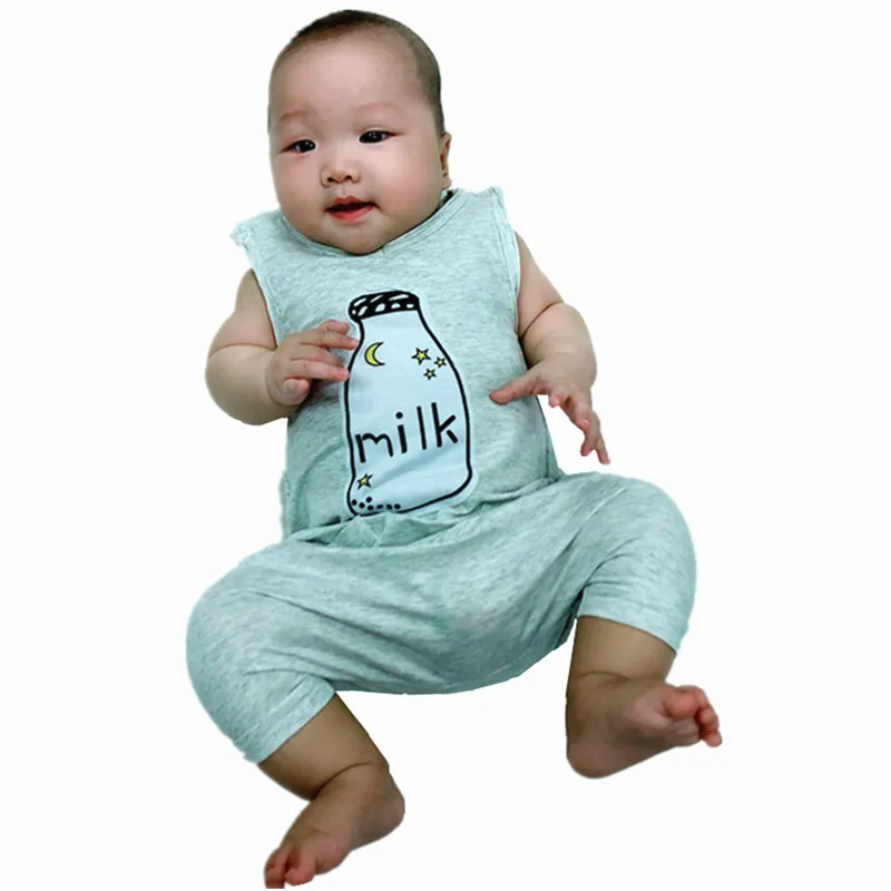 Комбинезон COSPOT для новорожденных девочек и мальчиков Белый Летний хлопковый