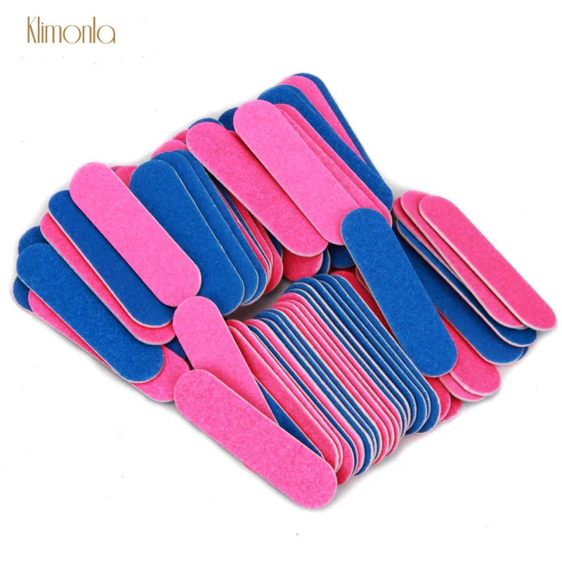 Мини-пилка для ногтей зернистость 500 шт./упак. двухсторонняя пилка розовая синяя