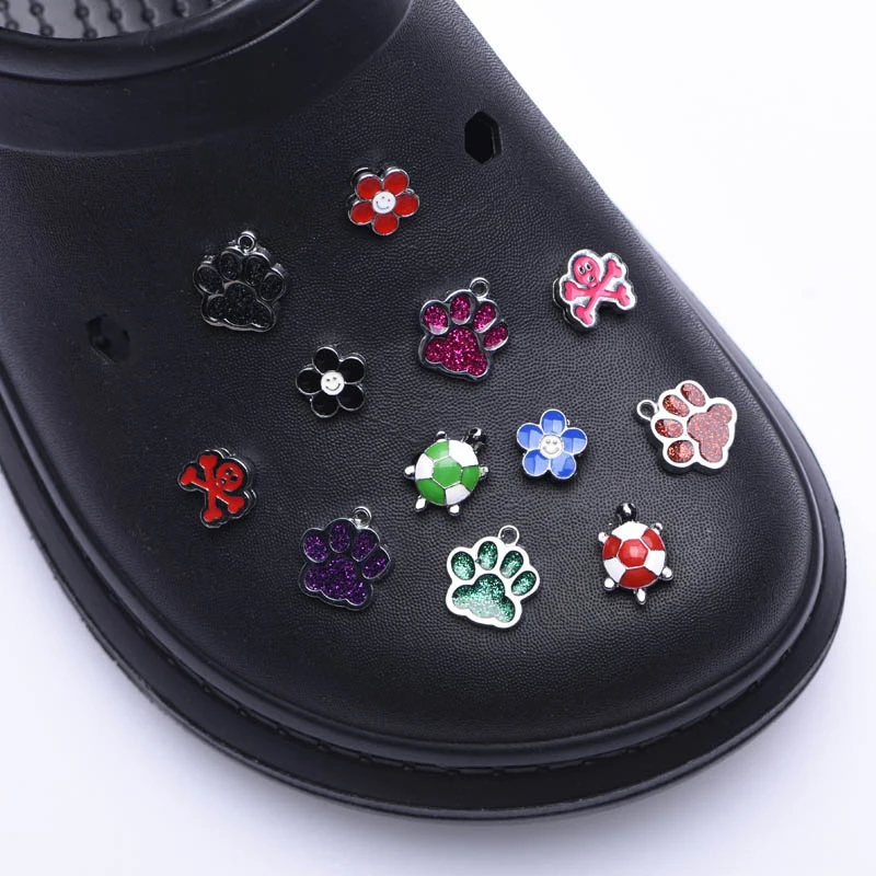 Блестящие со стразами дизайнерские подвески аксессуары для обуви Кроксы