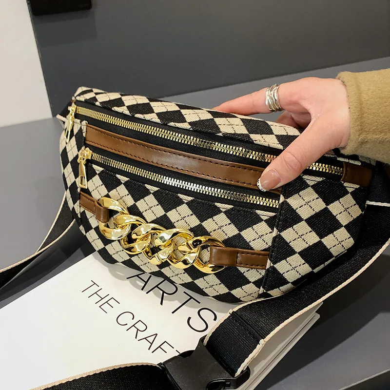 

New Chest Bag 2022 Korean Version Fashion With Leopard Print Popular Waist Bag Messenger Women's Bag Gril Sac