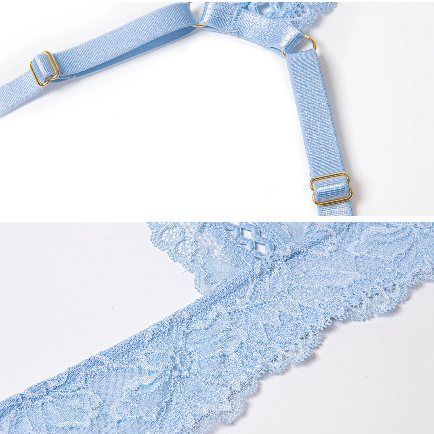 Wingslove Women Front Closure Lace Bra Push Up Underwired Lingerie Beaty Back Underwear