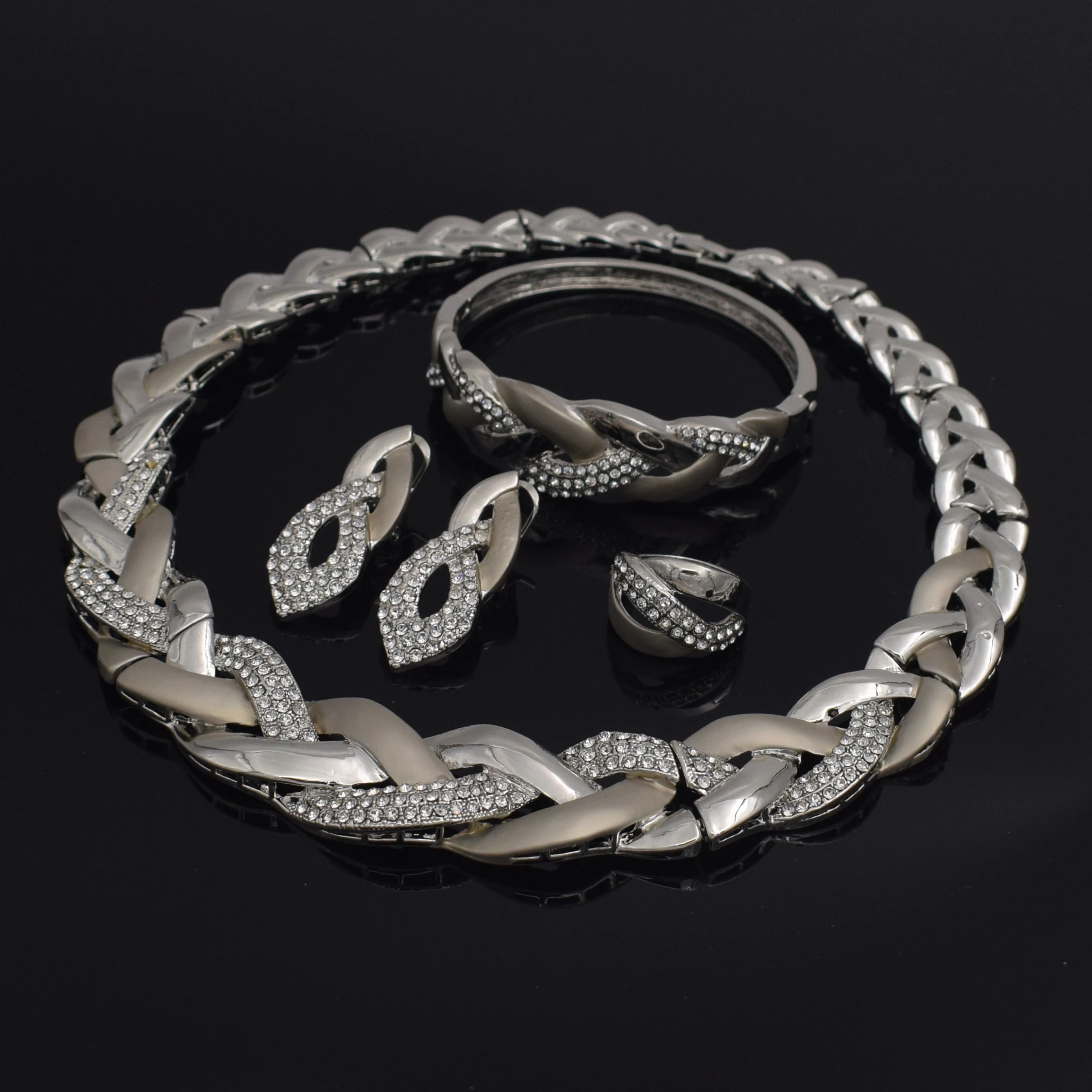2019Fashion dubai Jewelry Sets ethiopian bridal Wedding sets Simple Drop Necklace jewellery for Women | Украшения и аксессуары