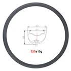 Ассиметричное бескамерное колесо LIENGU для горного велосипеда, 320 г, 29er, XC, 33 мм, внутренняя ширина шины Clincher карбоновый обод, 27 мм, 29, 24H, 28H, 32H