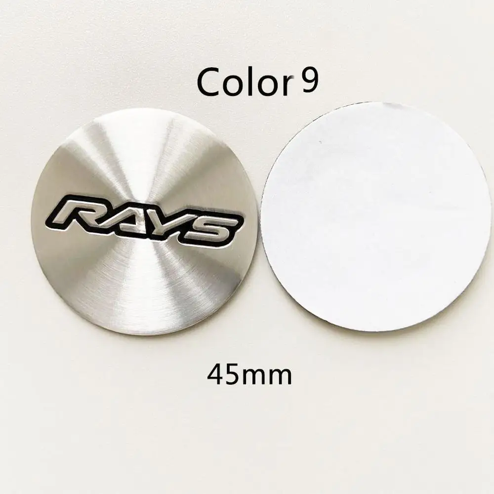 

4 шт./лот, 45 мм, 49 мм, 65 мм, центральная крышка колеса автомобиля, наклейка с эмблемой для RAYS, наклейка на крышку ступицы с логотипом гоночного колеса