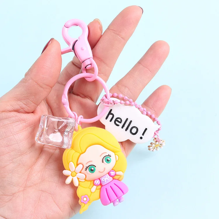 Disney elsa Anna Frozen keychain children's doll accessories princess toys creative cartoon small gift bag ornaments | Игрушки и