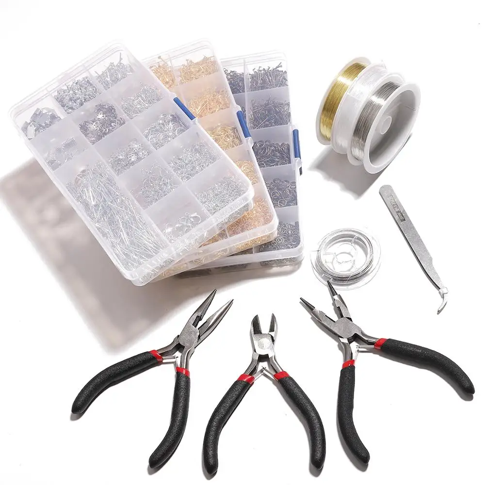 DIY набор ювелирной фурнитуры медная проволока/открытые кольца/застежка