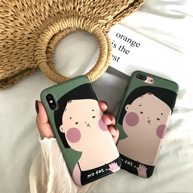 Kawaii милый чехол для телефона с надписью Not Fat Eating Girl iPhone 7 Puls 6 6S 8 X XS Модный мягкий