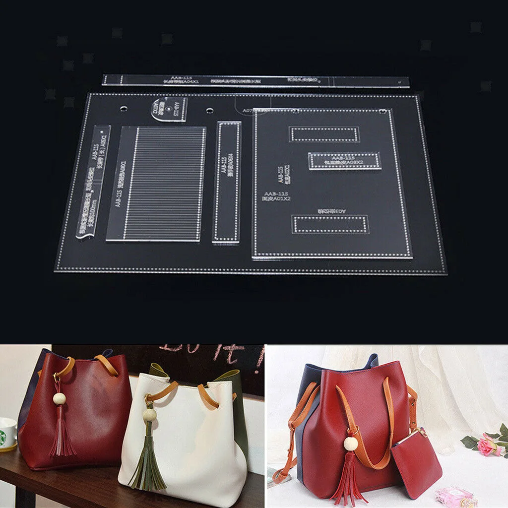 Кожа ремесло акриловое ведро сумка через плечо шаблон набор инструментов Ручка