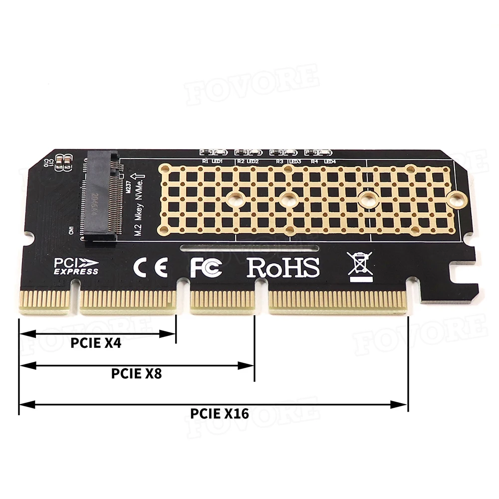 адаптер nvme m2 m 2 m key 2230 2242 2260 2280 ssd к pci e 30 конверте