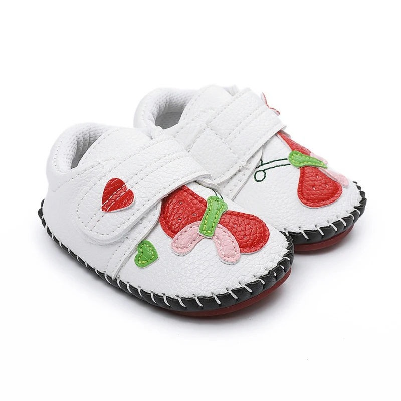 

Мягкая обувь для маленьких мальчиков и девочек, нескользящая обувь для новорожденных, из искусственной кожи, Нескользящие кроссовки с мягк...