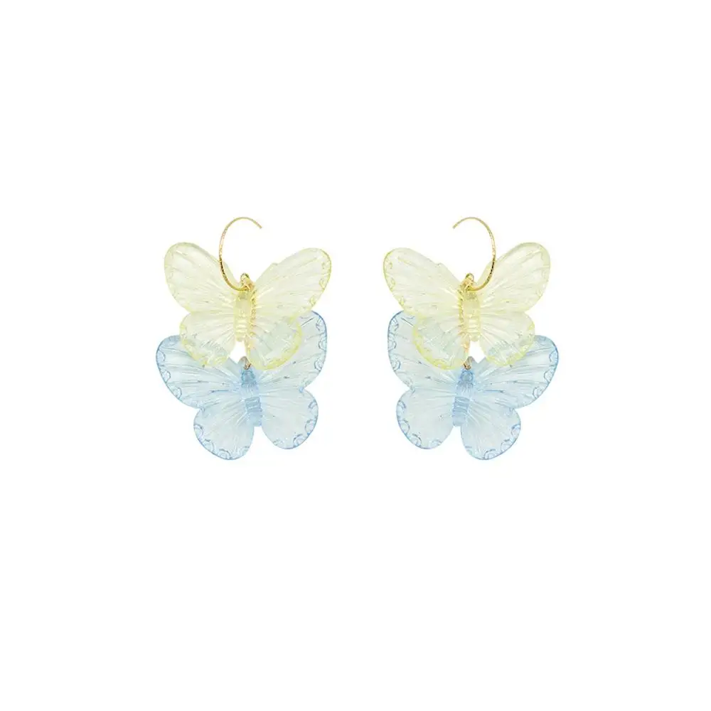 

2020 Unique Butterfly Dangle Drop Earring Ear Hook Party Jewelry For Lady Butterfly Long Acrylic Earrings Gift