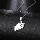 Женское Ожерелье Yungqi из нержавеющей стали с кулоном в виде коровы, буйвола, быка