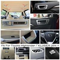 matte interior for toyota highlander kluger 2014 2019 steering wheel door handle bowl dashboard frame decor cover trim
