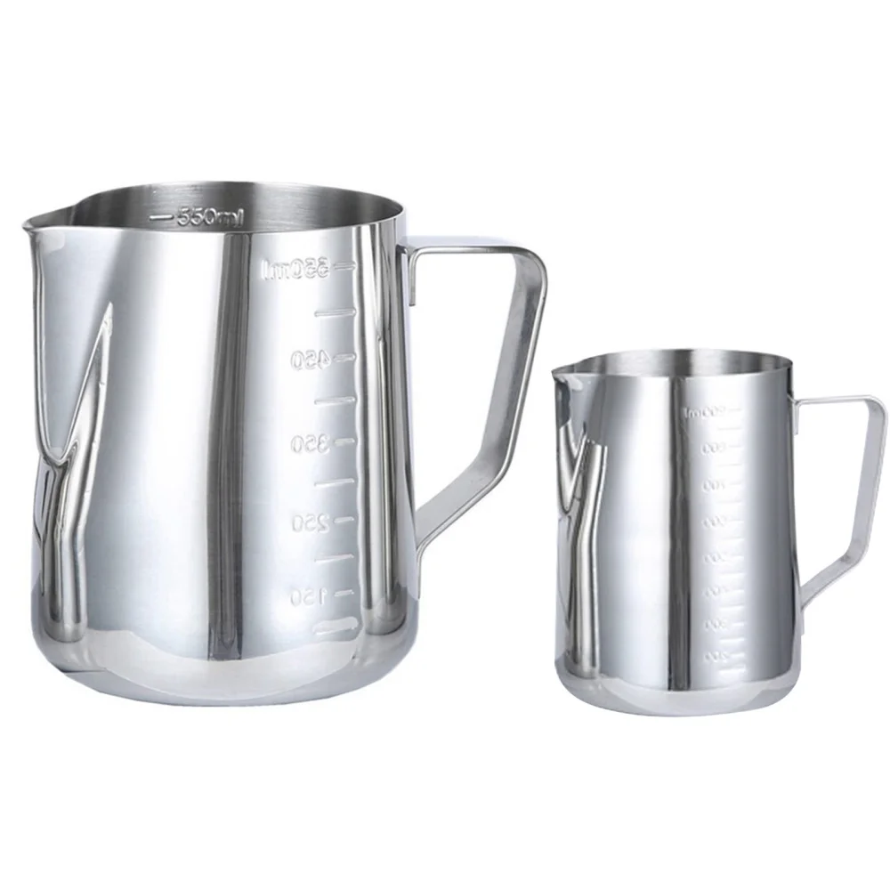 

350ml Measuring Cup Steaming Frothing Pitcher Stainless Steel Measuring Cup with Marking and Handle