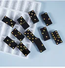 Силиконовая форма для ювелирных изделий домино, подвеска, инструменты для рукоделия, материалы для изготовления ювелирных изделий, поделки из эпоксидной смолы, кабошоны, доска, талисманы, орнамент