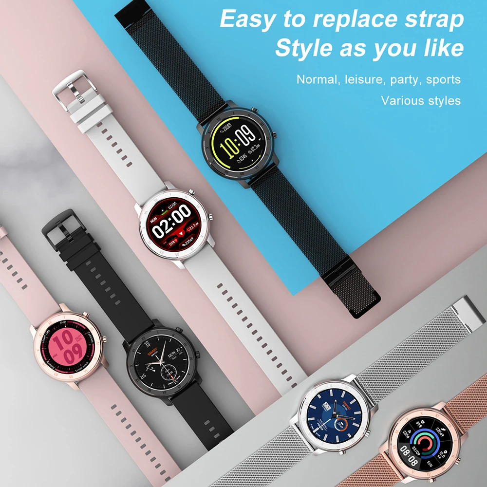 

Dt89 Smart Watch Sleep Heart Rate Blood Pressure Oxygen ECG Women'S Fashion Portable Music Control Exercise Bracelet