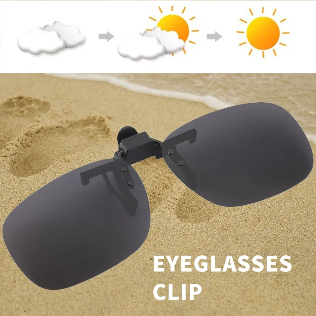 Polarized Clip On Sunglasses UV 400 TAC Plastic + Metal Clip-on Flip-up Driving Glasses lens Black/Brown Color | Аксессуары для