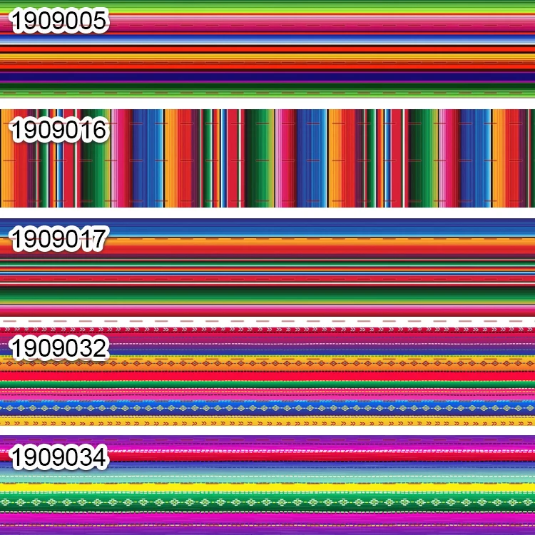 10 ярдов разные размеры Мексиканская Лента цветная полосатая печатная корсажная