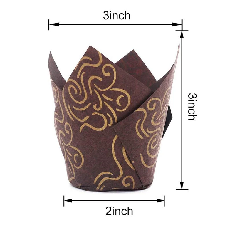 100 искусственная форма для торта маффинов кексов бумажных чашек тюльпанов