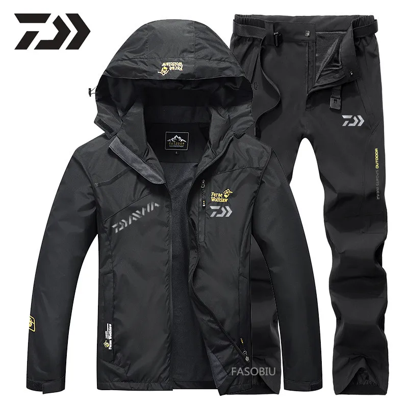 

2021 New Fishing Suit Men Spring Autumn Thin Fishing Clothing Hooded Sports Hiking Fishing Jacket Outdoor Clothes Fishing Wear