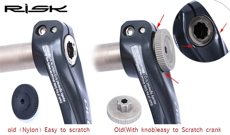 Risk Bicycle Crank Installation Tool for Remove&Install Crank Arm Adjustment Cap for Shimano HollowTech for XT Bike Repair Tools