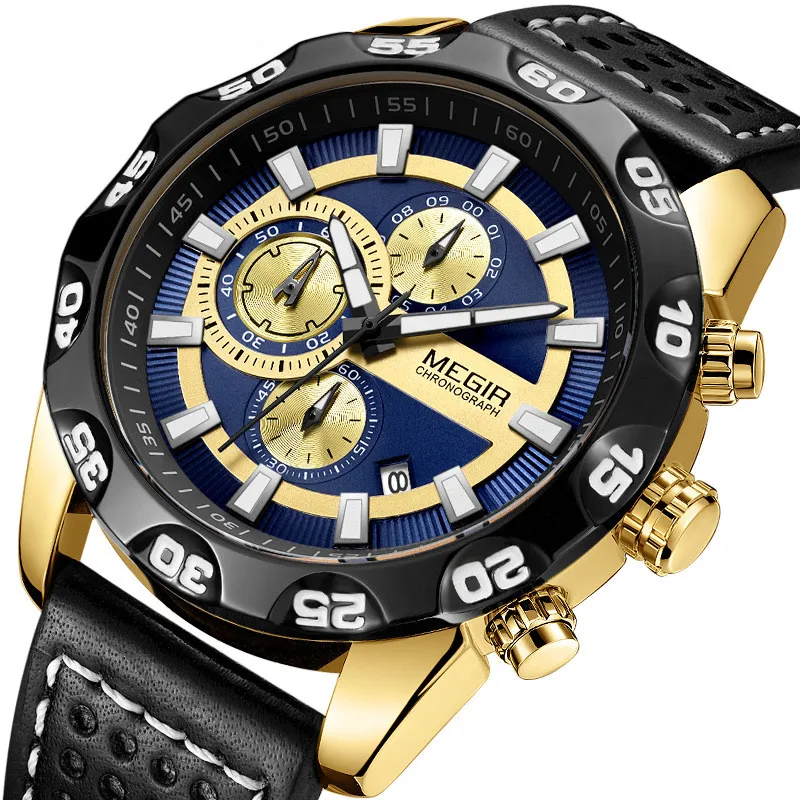 

2021 Versatile Watches for Mens Luxury Casual Leather Quartz Men's Watch Business Clock Male Sport Waterproof Date Chronograph