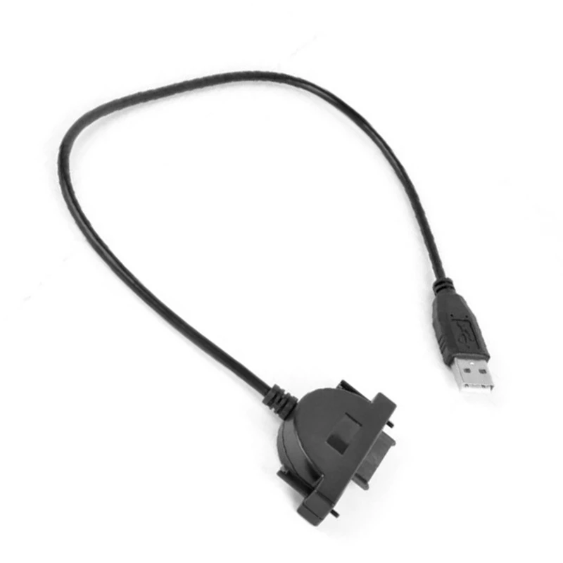 

USB2.0 SATA Optical Disc Drive Cable, 6+7Pin Conversion Cable SATA to USB2.0 Cable for Laptop Drive