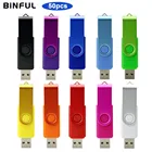 Металлический OTG Usb флеш-накопитель BiNFUL, флешка высокого качества, 1 ГБ, 2 ГБ, 16 ГБ, 32 ГБ, 4 Гб, высокоскоростной USB 2,0, подарок с бесплатным логотипом, 50 шт.
