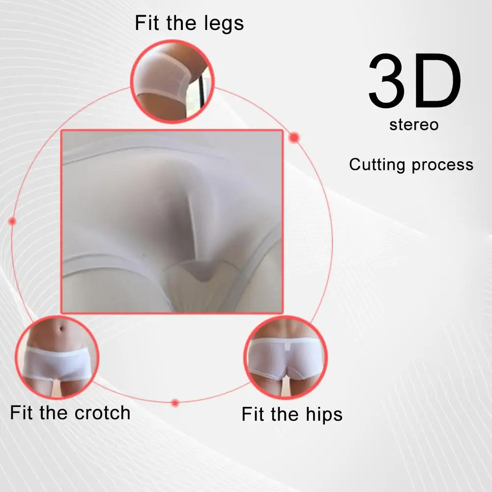 

Men Ice Silk Smooth Breathable Boxers Bulge Pouch Shorts Underpants Underwear