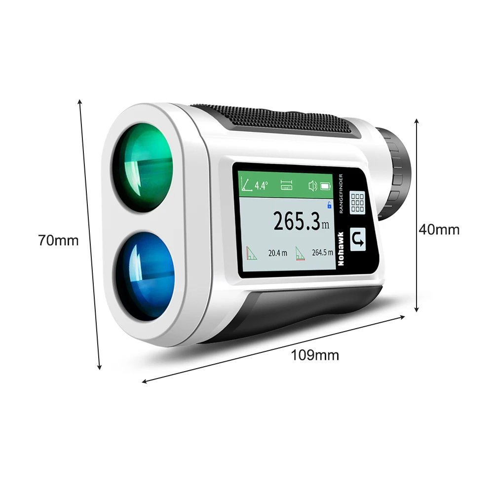 

touch screen Golf rangefinder 600m Telescope Laser distance meter with Flag-Lock Rechargeable rangefinder hunting Handheld