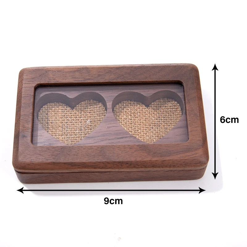 

Walnut Wood Jewelry Box Engagement Wedding Ceremony Ring Storage Proposal Portable Ring Holder Rustic Wedding Ring Box