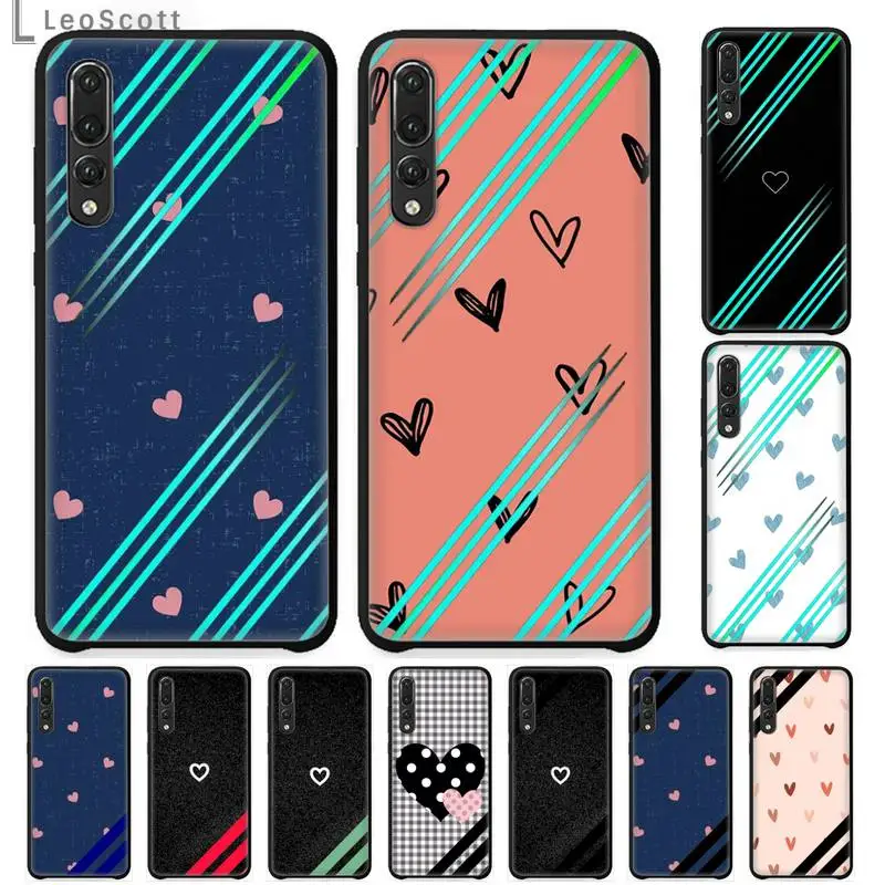 

love heart design funny cute Phone Case For Huawei honor 10 i lite 8x P 20 30 40 lite pro smart 2019 nova 5t mate 20 pro coque