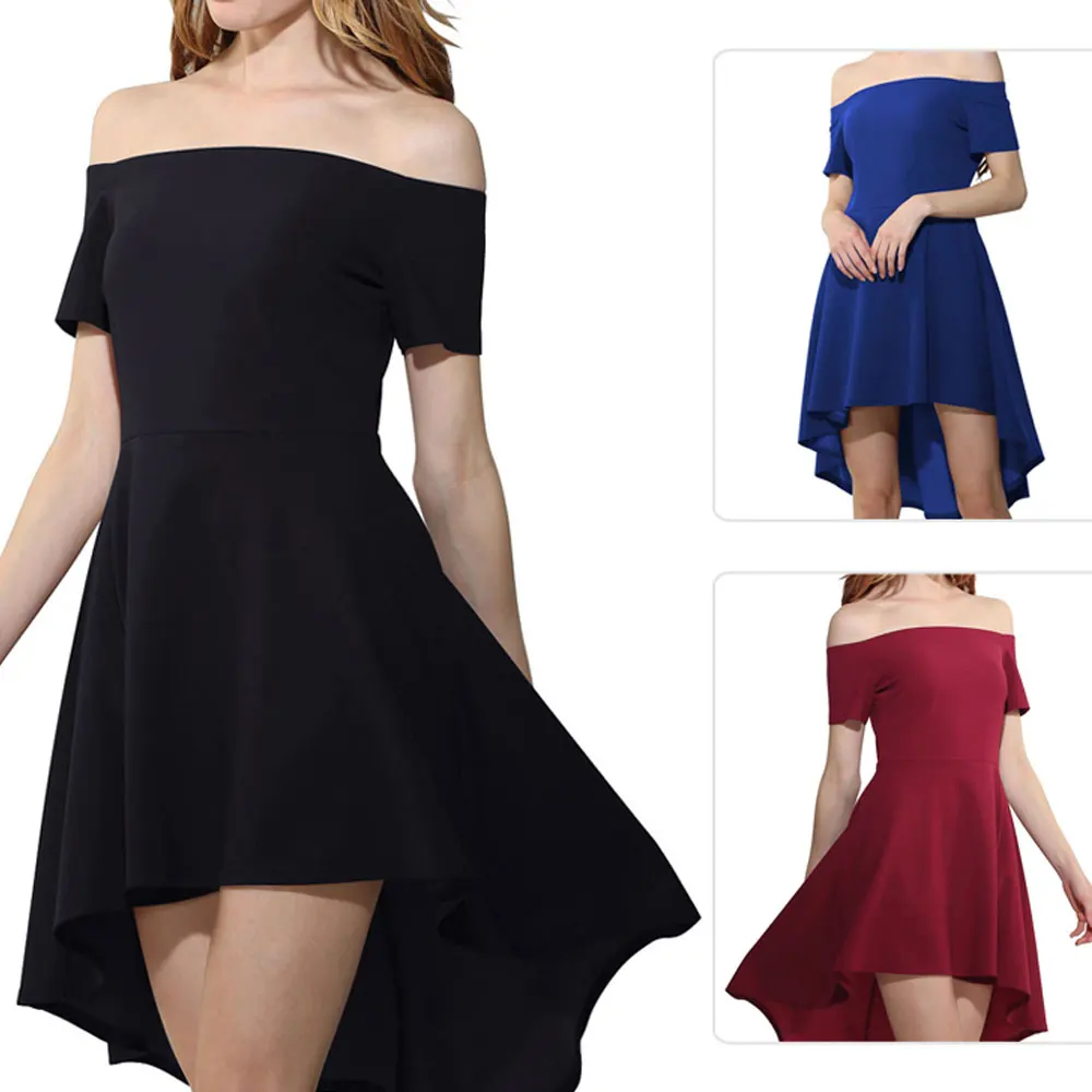 Женский Классический сарафан с вырезом лодочкой элегантное платье открытыми