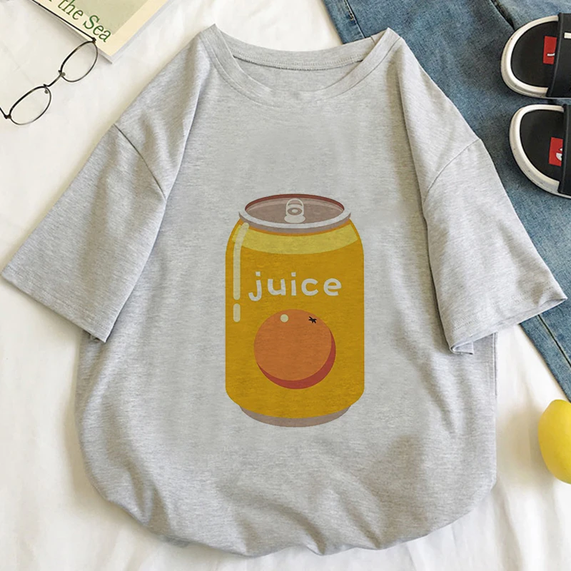 

Japan Strawberry Juice Graphic Print T-shirt Women 2021 New Summer Fashion Tshirt Tee Harajuku Aesthetic Pink Top Female T Shirt