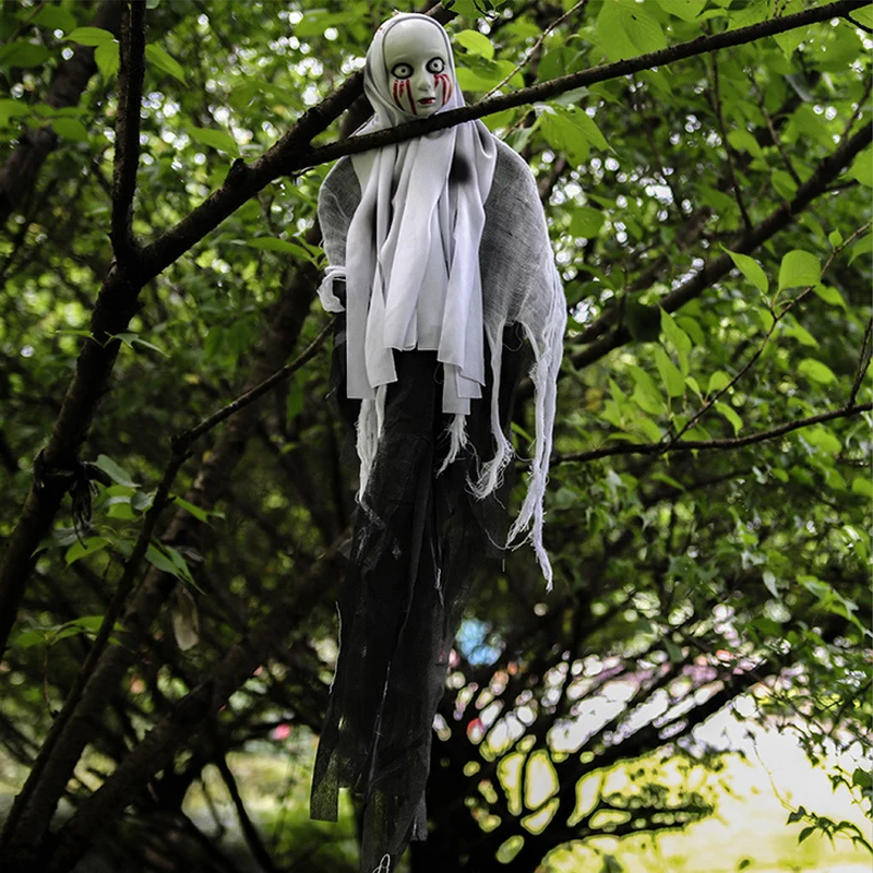 1 шт. Хэллоуин висячий призрак фотореквизит череп голова глаза кровотечение