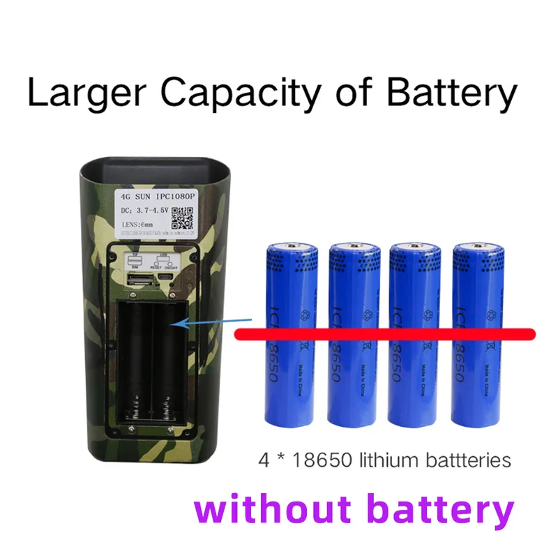 Беспроводная инфракрасная камера видеонаблюдения с солнечной батареей 4G SIM