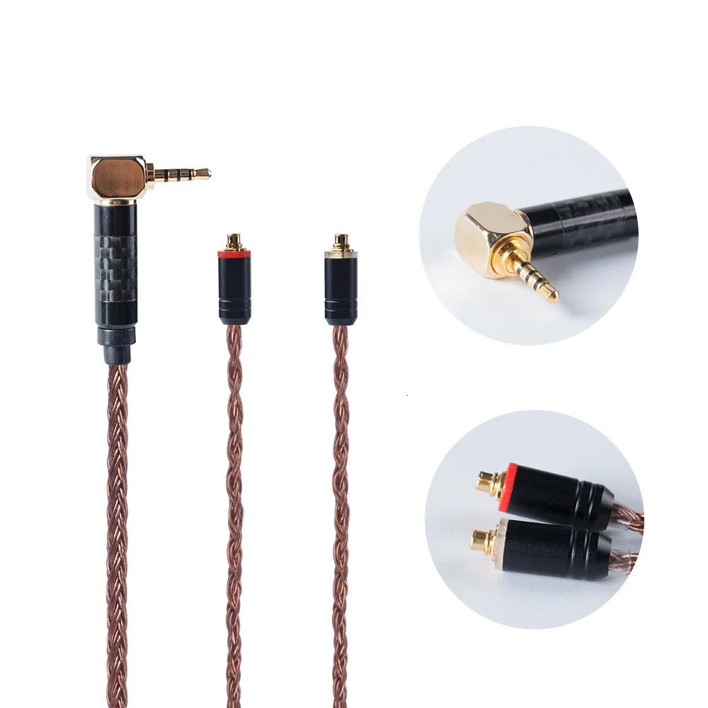 Yinyoo 16 Ядро импорт один Кристалл Медь сбалансированный кабель 2,5/3,5 мм с MMCX/2pin разъем для LZ A6 ZS10 AS10 BL-03