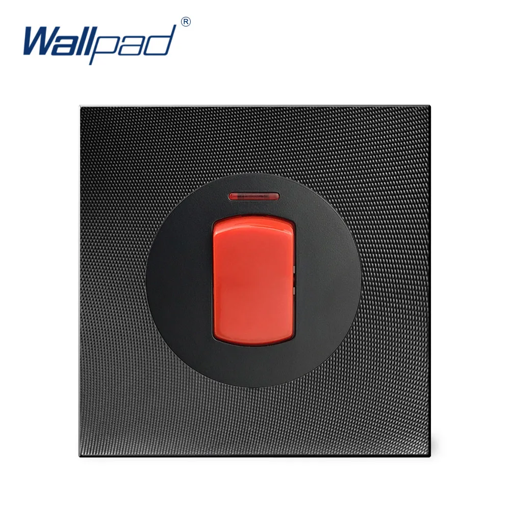 

Wallpad 45A Cooker Switch Wall Light Switch With LED Indicator Aluminum Metal Panel