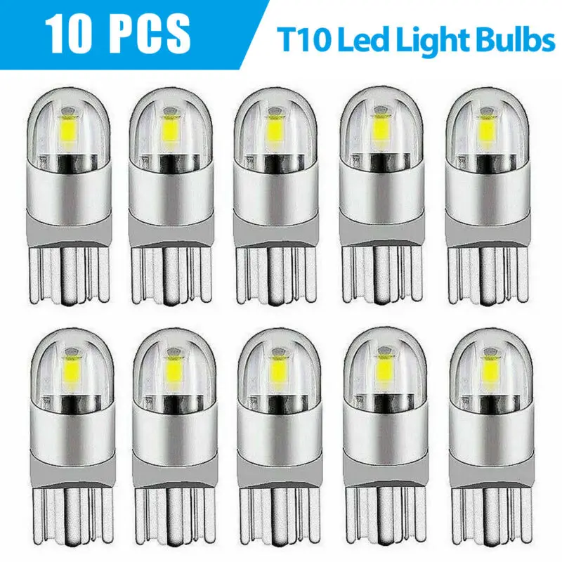 

10x LED Car Haedlight T10 194 168 W5W Canbus Silica Bright White License LED Light Bulb Lamp 6000K Auto Fog Light