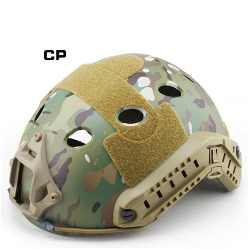PJ CP Страйкбол MH/PJ камуфляж ABS спорт OutdoorTactical Быстрый Шлем с NVG крепление направляющей встроенный циферблат внутренний комплект размер L - Color: PJ CP