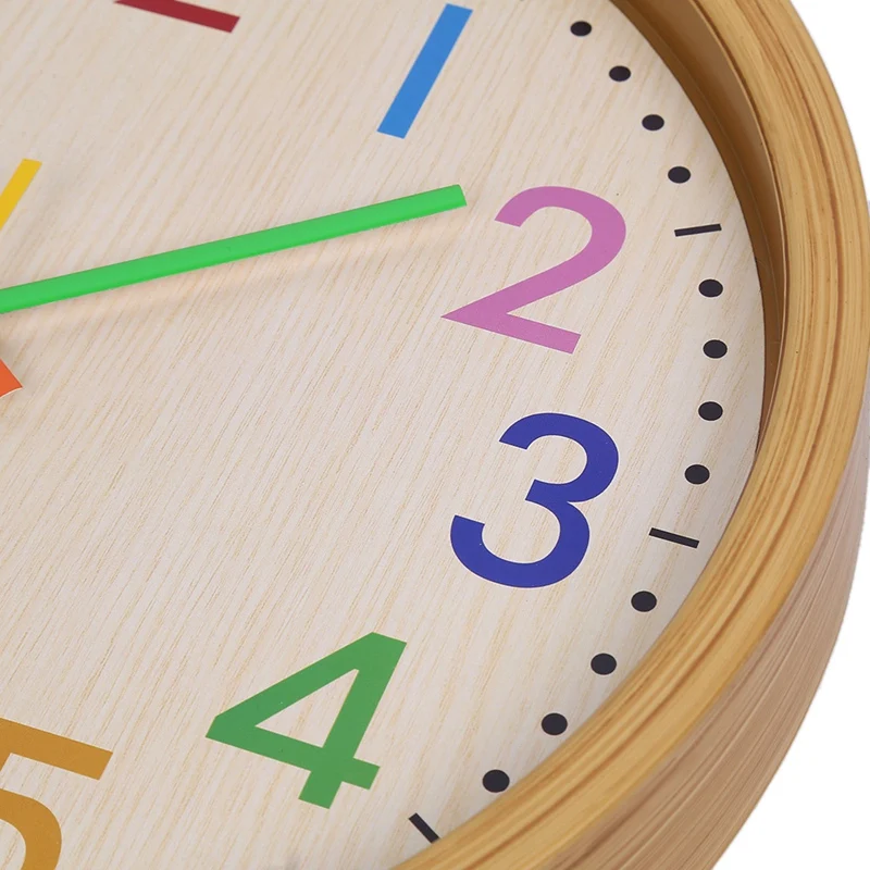 

12INCH Silent Non-Ticking Quartz Kid Wall Clock Home Office Decorative Indoor