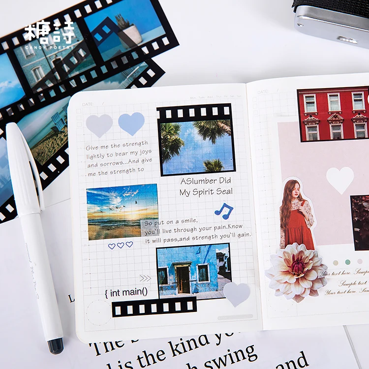 Винтаж пленка журнал декоративные наклейки Скрапбукинг ярлыком дневник